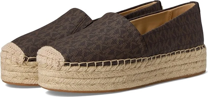 MICHAEL Michael Kors Lynn Espadrille Women's Shoes Brown : 7.5 M, Leather