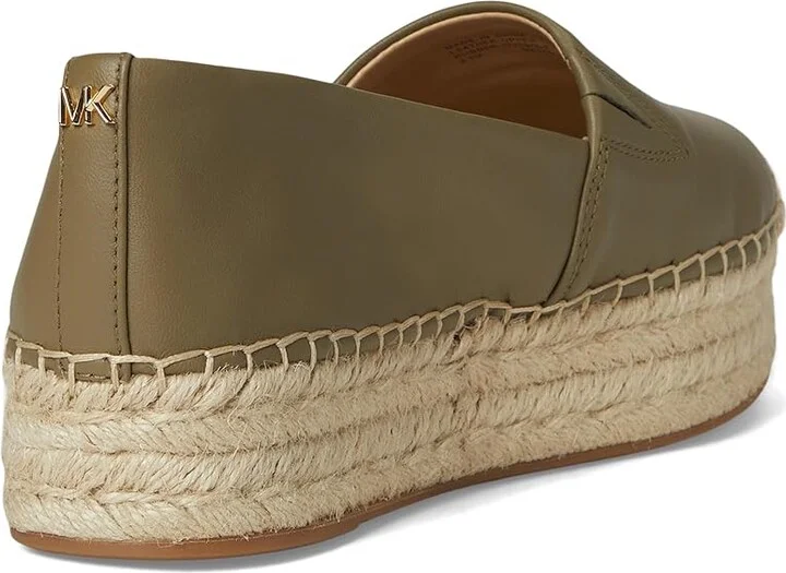 MICHAEL Michael Kors Lynn Espadrille Women's Shoes Safari Green : 9 M, Leather - Image 4