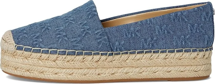 MICHAEL Michael Kors Lynn Espadrille Women's Shoes Union Wash : 6 M, Leather - Image 6