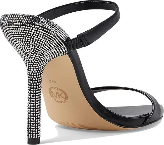 MICHAEL Michael Kors Lyssa Slide Women's Shoes Black : 5.5 M, Leather - Image 4