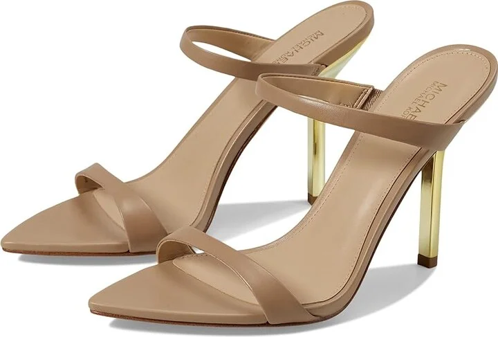 MICHAEL Michael Kors Lyssa Slide Women's Shoes Camel : 7 M, Leather