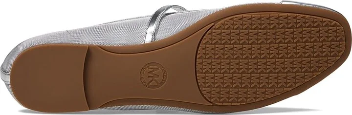 MICHAEL Michael Kors Mae Flex Ballet Women's Flat Shoes Silver : 7 M, Leather - Image 3
