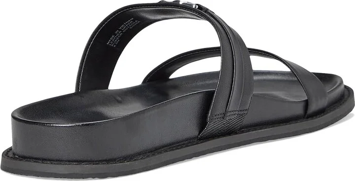 MICHAEL Michael Kors Mandy Flat Sandal Women's Sandals Black : 7 M, Leather - Image 4