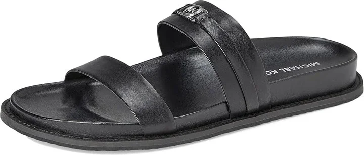 MICHAEL Michael Kors Mandy Flat Sandal Women's Sandals Black : 7 M, Leather - Image 5