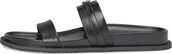 MICHAEL Michael Kors Mandy Flat Sandal Women's Sandals Black : 7 M, Leather - Image 6