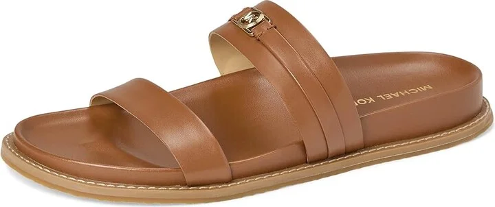MICHAEL Michael Kors Mandy Flat Sandal Women's Sandals Luggage : 9.5 M, Leather - Image 5