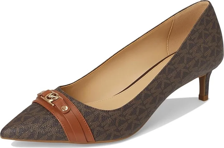 MICHAEL Michael Kors Mandy Flex Kitten Pump Women's Shoes Brown/Luggage : 10 M - Image 5