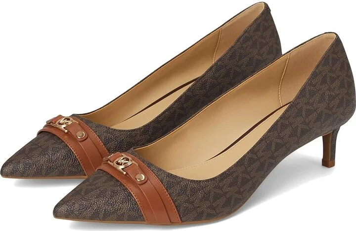MICHAEL Michael Kors Mandy Flex Kitten Pump Women's Shoes Brown/Luggage : 10 M