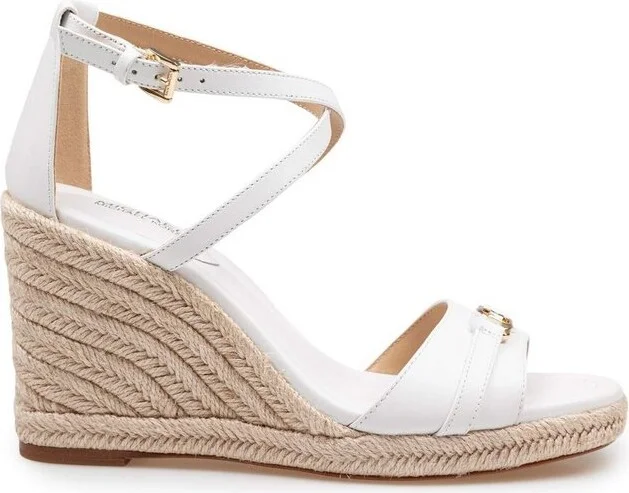 Michael Michael Kors Mandy Leather Wedge Sandals