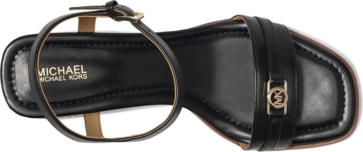 MICHAEL Michael Kors Mandy Mid Sandal Women's Sandals Black : 9.5 M, Leather - Image 2
