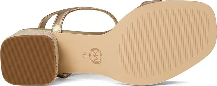 MICHAEL Michael Kors Mandy Mid Sandal Women's Sandals Pale Gold : 6.5 M, Leather - Image 3