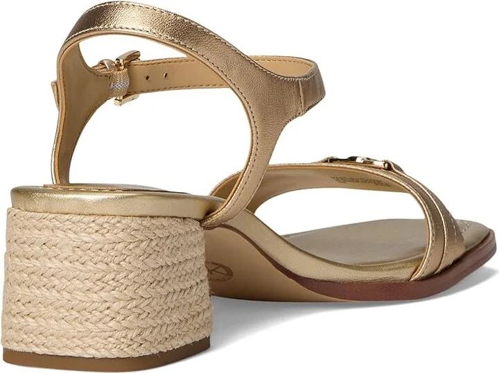 MICHAEL Michael Kors Mandy Mid Sandal Women's Sandals Pale Gold : 6.5 M, Leather - Image 4