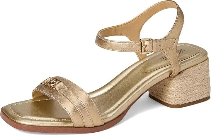 MICHAEL Michael Kors Mandy Mid Sandal Women's Sandals Pale Gold : 6.5 M, Leather - Image 5
