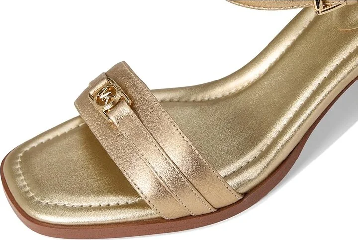 MICHAEL Michael Kors Mandy Mid Sandal Women's Sandals Pale Gold : 6.5 M, Leather - Image 7