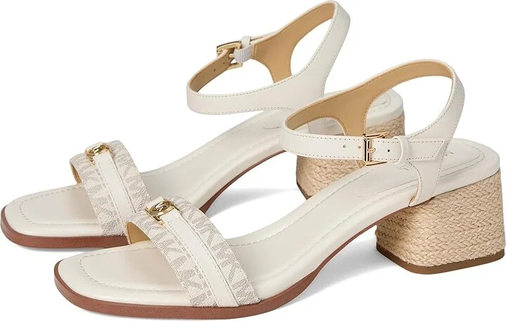 MICHAEL Michael Kors Mandy Mid Sandal Women's Sandals Van/Cream : 9.5 M, Leather