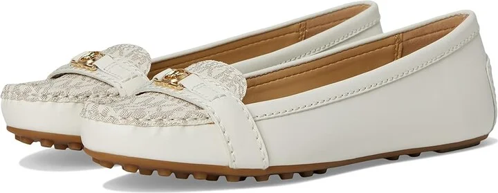 MICHAEL Michael Kors Mandy Moc Women's Flat Shoes Vanilla/Cream : 6.5 M, Leather/Rubber