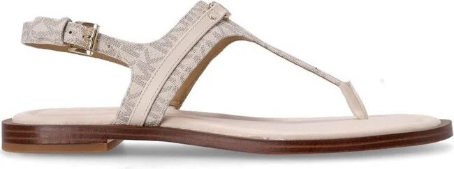 Michael Michael Kors Mandy Signature Logo T-Strap Sandals