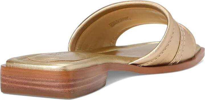 MICHAEL Michael Kors Mandy Slide Sandal Women's Sandals Pale Gold : 7 M, Leather/Rubber - Image 4