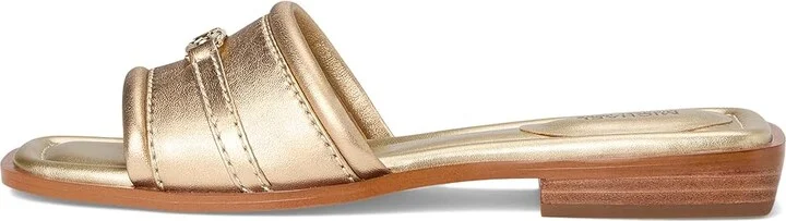 MICHAEL Michael Kors Mandy Slide Sandal Women's Sandals Pale Gold : 7 M, Leather/Rubber - Image 6
