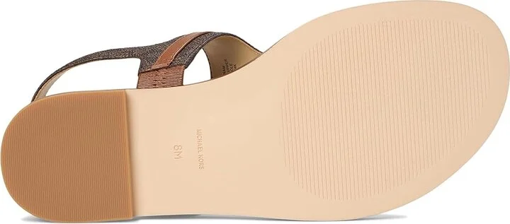 MICHAEL Michael Kors Mandy Thong Sandal Women's Sandals Brown/Luggage : 5 M, Synthetic - Image 3