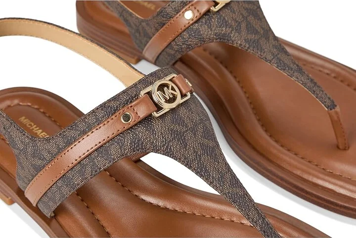 MICHAEL Michael Kors Mandy Thong Sandal Women's Sandals Brown/Luggage : 5 M, Synthetic - Image 7