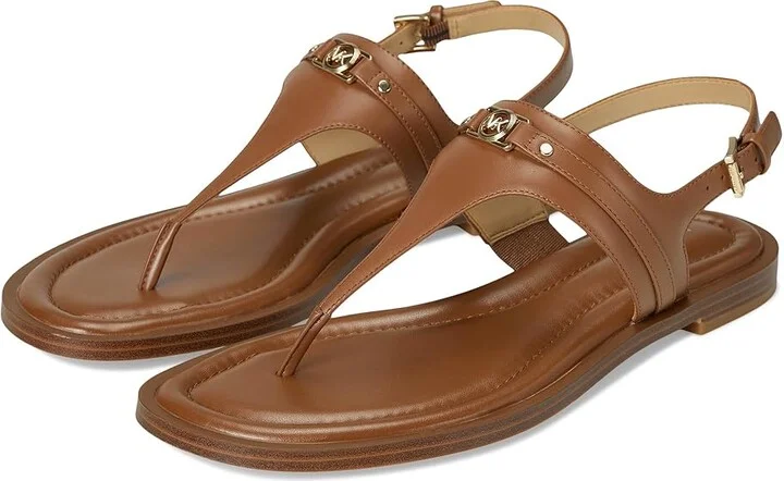 MICHAEL Michael Kors Mandy Thong Sandal Women's Sandals Luggage : 11 M, Synthetic