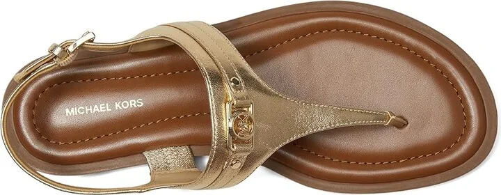 MICHAEL Michael Kors Mandy Thong Sandal Women's Sandals Pale Gold : 7 M, Synthetic - Image 2