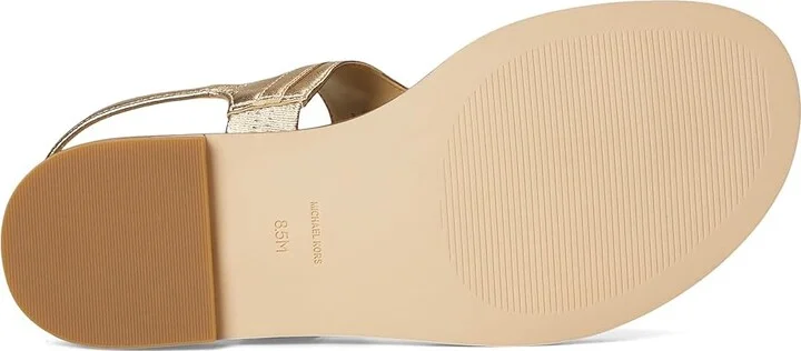 MICHAEL Michael Kors Mandy Thong Sandal Women's Sandals Pale Gold : 7 M, Synthetic - Image 3