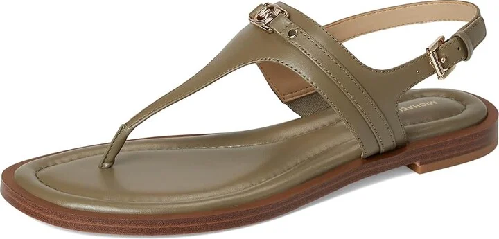 MICHAEL Michael Kors Mandy Thong Sandal Women's Sandals Safari Green : 7.5 M, Synthetic - Image 5