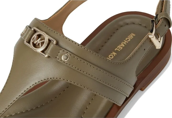 MICHAEL Michael Kors Mandy Thong Sandal Women's Sandals Safari Green : 7.5 M, Synthetic - Image 7