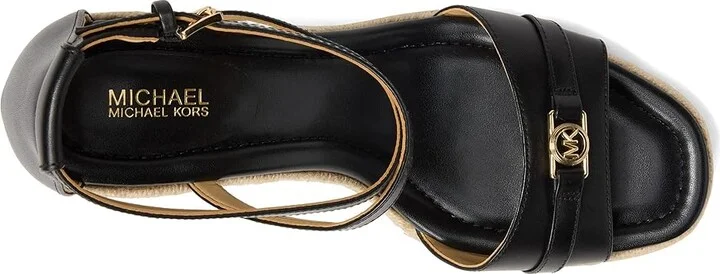 MICHAEL Michael Kors Mandy Wedge Women's Sandals Black : 8 M, Leather - Image 2