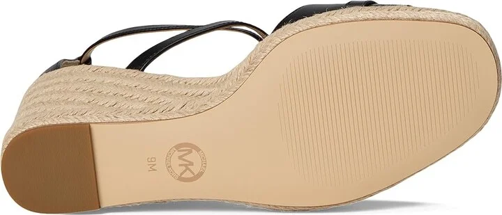 MICHAEL Michael Kors Mandy Wedge Women's Sandals Black : 8 M, Leather - Image 3