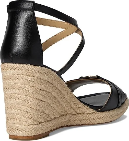 MICHAEL Michael Kors Mandy Wedge Women's Sandals Black : 8 M, Leather - Image 4