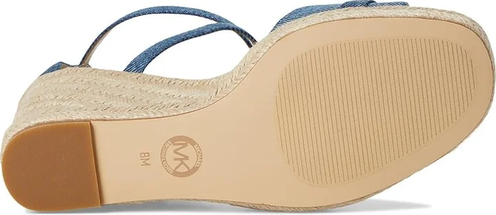 MICHAEL Michael Kors Mandy Wedge Women's Sandals Union Wash : 8 M, Leather - Image 3