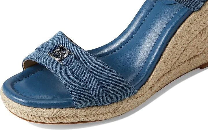 MICHAEL Michael Kors Mandy Wedge Women's Sandals Union Wash : 8 M, Leather - Image 7