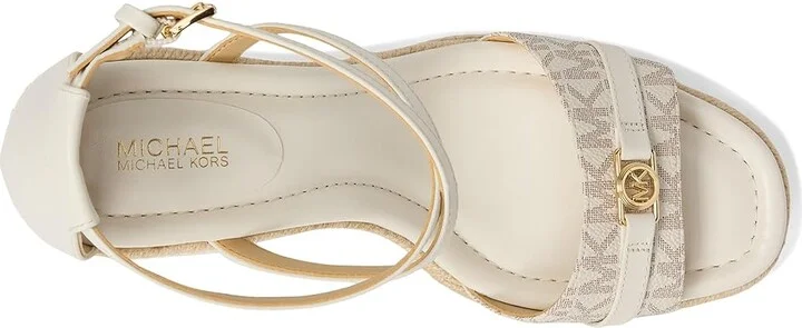 MICHAEL Michael Kors Mandy Wedge Women's Sandals Van/Cream : 10 M, Leather - Image 2