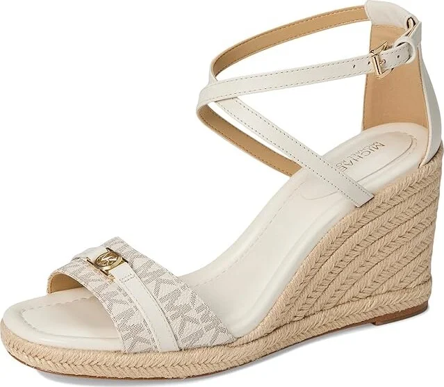 MICHAEL Michael Kors Mandy Wedge Women's Sandals Van/Cream : 10 M, Leather - Image 5