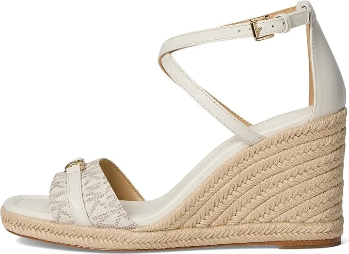 MICHAEL Michael Kors Mandy Wedge Women's Sandals Van/Cream : 10 M, Leather - Image 6