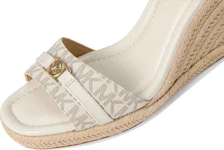 MICHAEL Michael Kors Mandy Wedge Women's Sandals Van/Cream : 10 M, Leather - Image 7