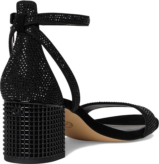 MICHAEL Michael Kors Maxine Mid Sandals Women's Sandals Black : 6.5 M, Leather - Image 4