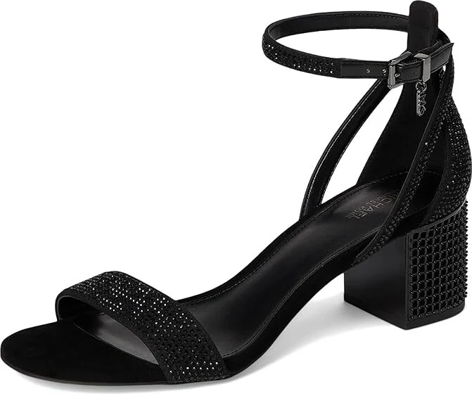 MICHAEL Michael Kors Maxine Mid Sandals Women's Sandals Black : 6.5 M, Leather - Image 5