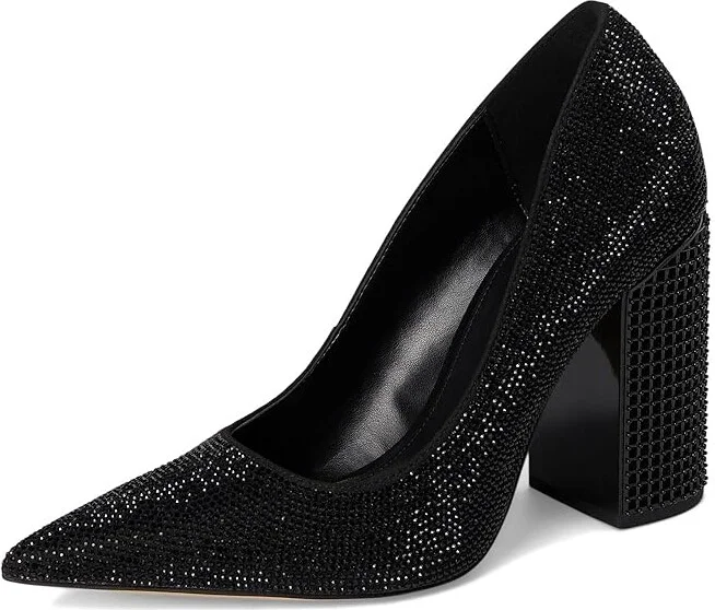 MICHAEL Michael Kors Maxine Pumps High Women's Heels Black 1 : 5.5 M, Leather/Rubber - Image 5