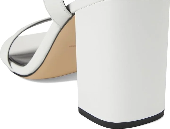 MICHAEL Michael Kors Merriam Block Heel Women's Sandals Optic White : 9.5 M, Leather/Rubber - Image 7