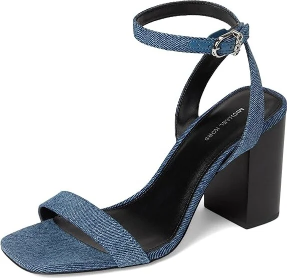 MICHAEL Michael Kors Merriam Block Heel Women's Sandals Union Wash : 7.5 M, Leather/Rubber - Image 5