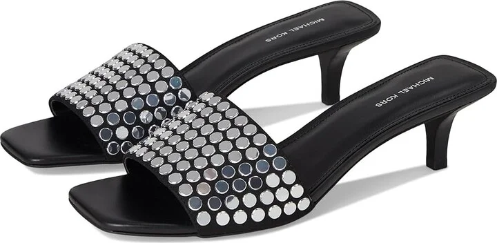 MICHAEL Michael Kors Merriam Kitten Sandal Women's Sandals Black : 8.5 M