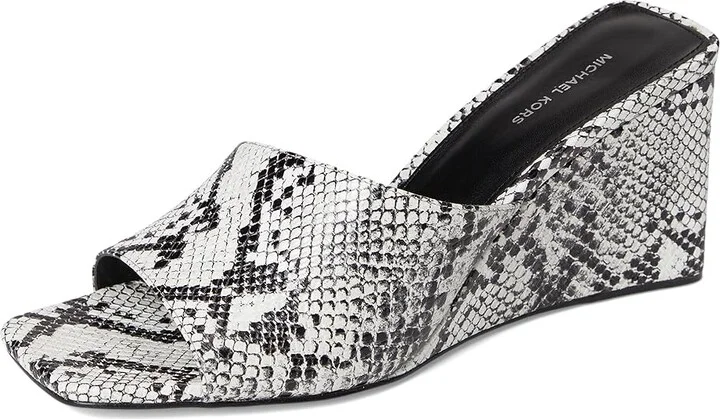 MICHAEL Michael Kors Merriam Wedge Women's Wedge Shoes Aluminum : 6 M, Leather - Image 5
