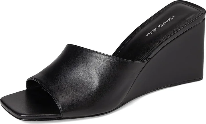 MICHAEL Michael Kors Merriam Wedge Women's Wedge Shoes Black : 10 M, Leather - Image 5