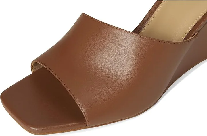 MICHAEL Michael Kors Merriam Wedge Women's Wedge Shoes Luggage : 8 M, Leather - Image 7