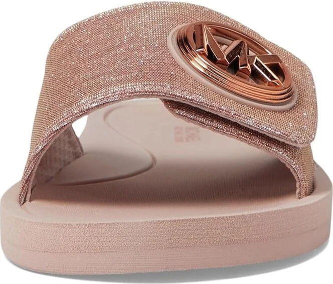 MICHAEL Michael Kors MK Charm Slide Women's Sandals Rose Gold : 7 M, Rubber - Image 2