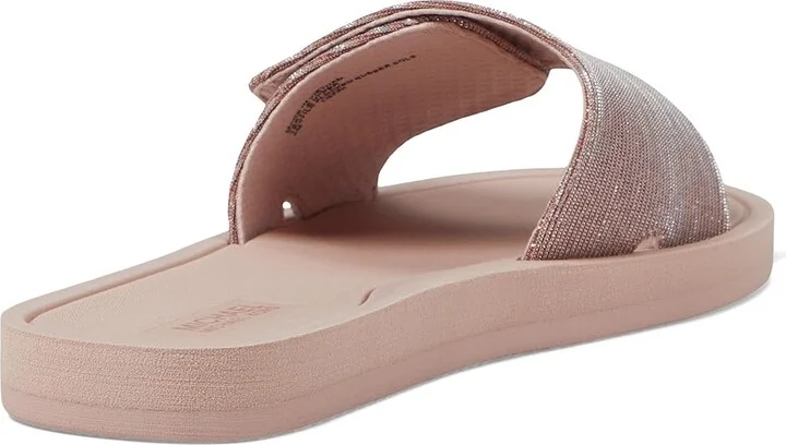 MICHAEL Michael Kors MK Charm Slide Women's Sandals Rose Gold : 7 M, Rubber - Image 4